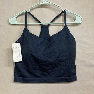 All In Motion Women's L Lurex Seamless Light Support Metallic Shine Sports Bra